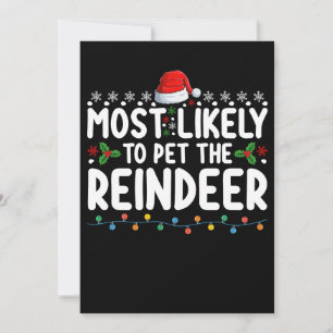 Convite Mais Provável Para Pet The Reindeer Natal Holiday