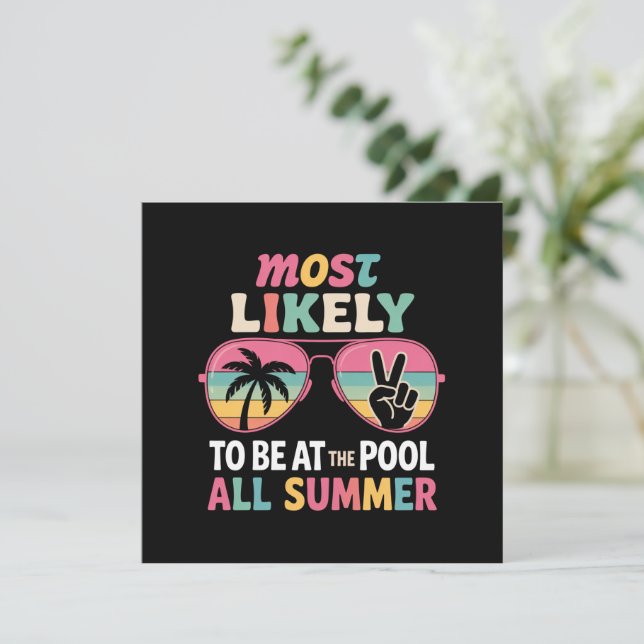 Convite Mais Provavelmente Estará Na Piscina Todo O Profes (Em pé/Frente)