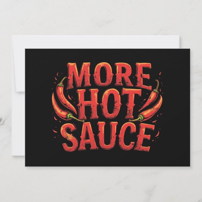 Convite Mais sabor picante com molho picante sobre Comida  (Frente)