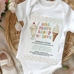 Convite Mais uma Colher de Sorvete de Amor Bebê Sprinkle