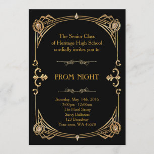 Convite Mais velho Baile de formatura Noite