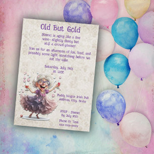 Convite Mais velho Dançante Lady Festa de aniversário