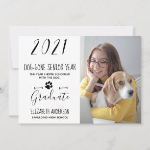 Convite Mais velho De Ano De Cão, Classe 2021 Graduação De