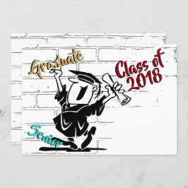 Convite Mais velho Engraçado, Formando masculino 🎓  de de