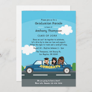 Convite Mais velho Girl Drive By Festa de formatura Photo
