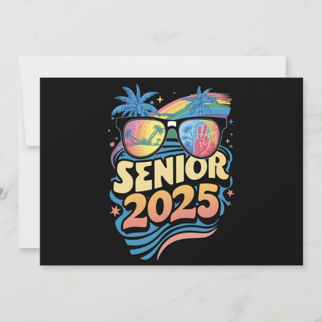 Convite Mais velho Retroativo 2025 Classe De Graduação 202 (Frente)