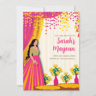 Convite Maiyan convida e Haldi convida a Haldi para convit