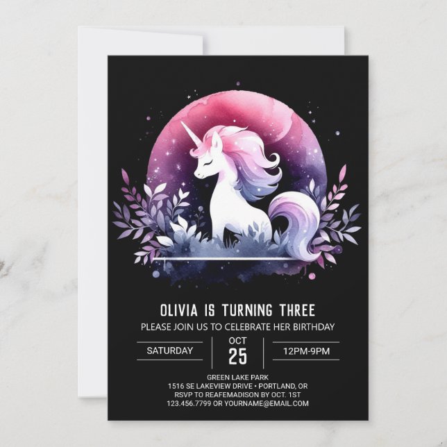 Convite Majexpressa fantasma Horse Birthday (Frente)