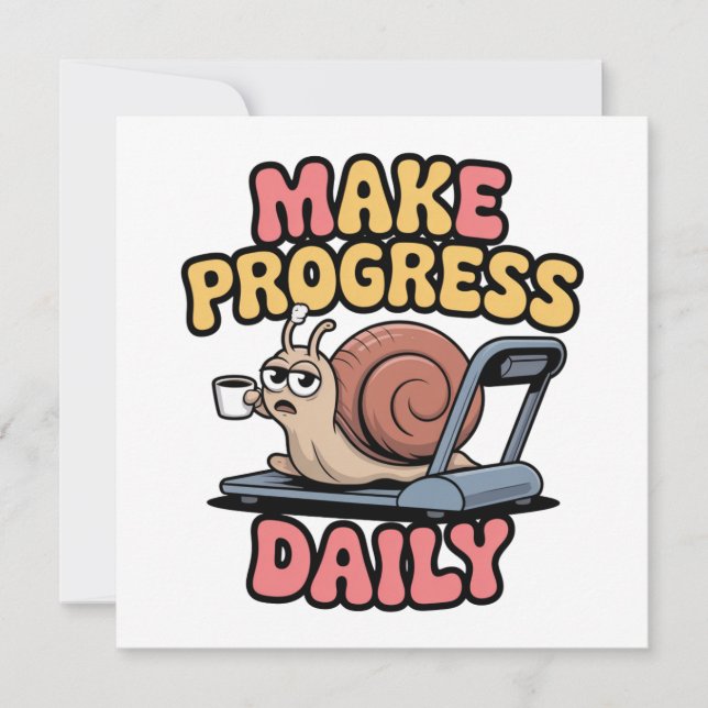 Convite Make Progress Daily (Frente)
