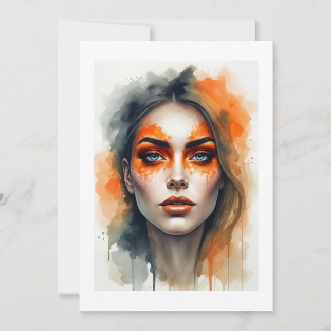 Convite make up orange (Frente)