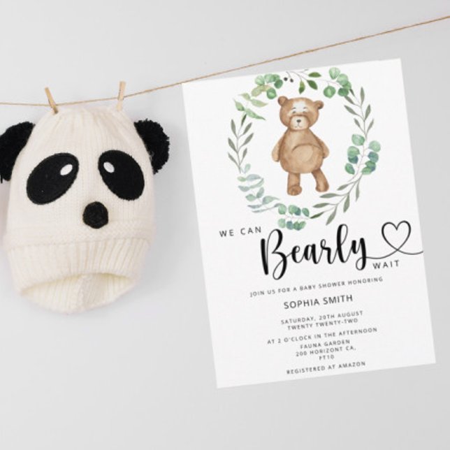 Convite Mal podemos esperar baby shower (Criador carregado)