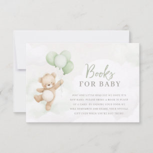 Convite Mal Podemos Esperar Chás de Bebê Urso Sage Livros 