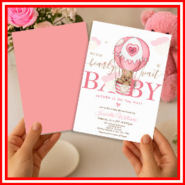 Convite Mal Podemos Esperar Churras de Bebê Menina Rosa