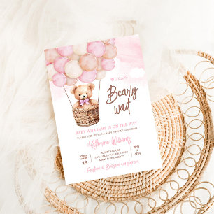 Convite Mal Podemos Esperar Churrasco de Urso de Pelúcia