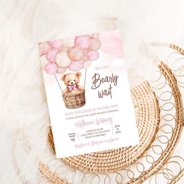 Convite Mal Podemos Esperar Churrasco de Urso de Pelúcia (Criador carregado)