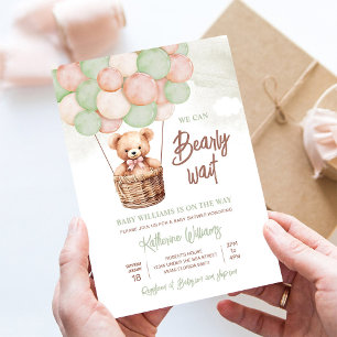 Convite Mal Podemos Esperar Churrasco de Urso de Pelúcia B