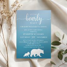 Mal Podemos Esperar Gradiente Azul Baby Shower