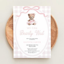 Mal Podemos Esperar Urso Teddy Rosa Bebê