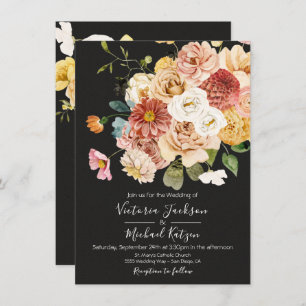 Convite Maldito Jardim Floral Dark e Casamento Moody
