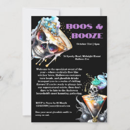 Convite Maldito martini horror gótico de hora feliz Hallow