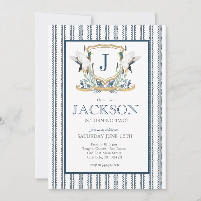 Convite Mallard Duck Aniversário, Southern Mallard (Frente)