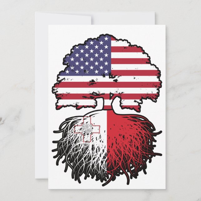 Convite Malta Malta Malta American USA EUA Estados Unidos  (Frente)