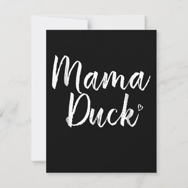 Convite Mama Duck, Cute Duck, Mors Day, presentes, mamãe (Frente)