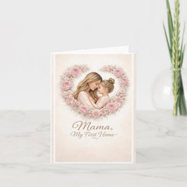 Convite Mama — Meu Primeiro Lar | Floral Mãe e Filha