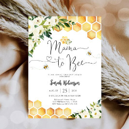 Convite Mama to Bee Baby Shower Invitation