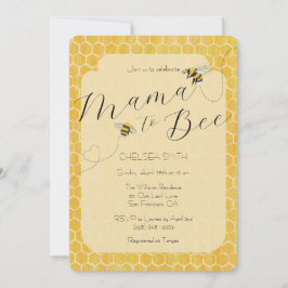 Convite Mama to Bee Honeybee Baby Shower