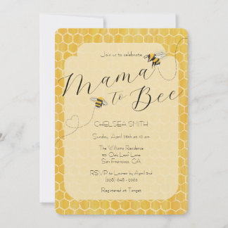 Convite Mama to Bee Honeybee Baby Shower