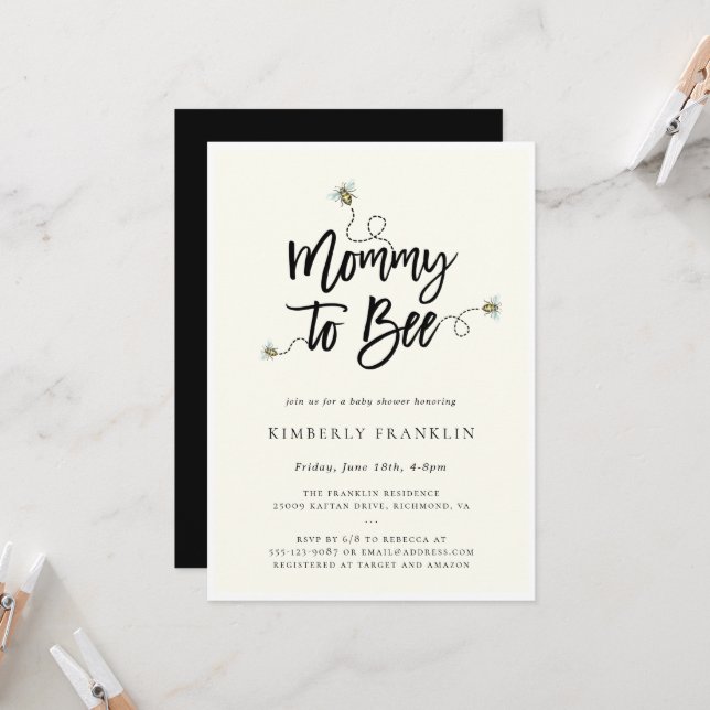 CONVITE MAMÃE A CHÁ DE FRALDAS (Frente/Verso In Situ)