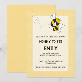 Convite Mamãe de mamangabas para ser chá de fraldas