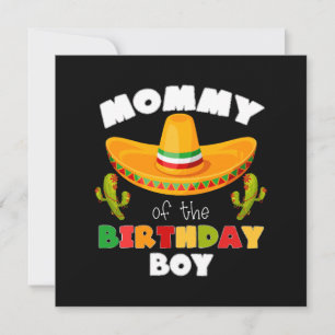 Convite Mamãe do Menino do Aniversário Cinco de Maio