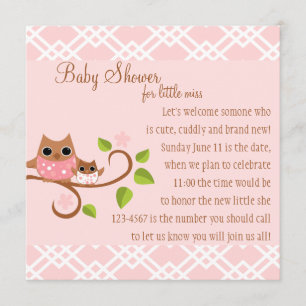 Convite Mamãe e Baby Owl