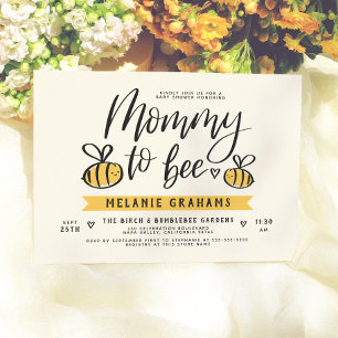 Convite Mamãe Para Aroma E Chá de fraldas Honeycomb
