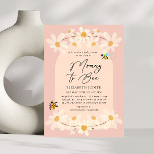 Convite Mamãe para o Chá de fraldas de margarida floral da