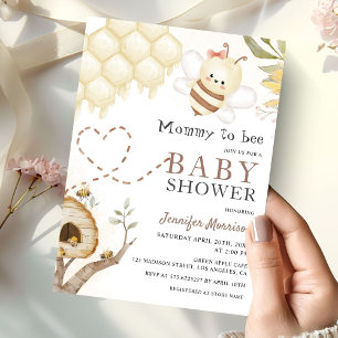 Convite Mamãe Para Ser Chá de fraldas De Bumble Bonito