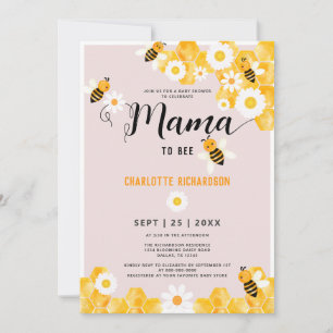 Convite Mamãe Para Ser Um Chá de fraldas Bumble Daisy Bumb
