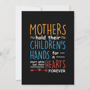 Convite Mamãe Presente Mães Seguram As Mãos Dos Filhos