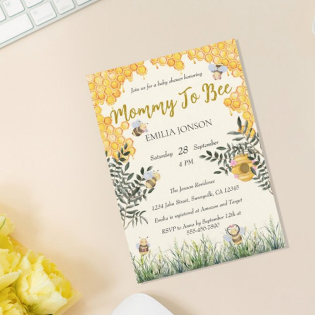 Convite Mamães Neutras de Gênero para Chá de fraldas de Aq (Criador carregado)