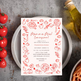 Convite Mamma Mia Italian Baby Shower