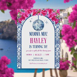 Convite Mamma Mia Themed Birthday Invitation Template, 30t