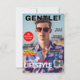 Convite Man Cobrir Magazine Personalizar Design