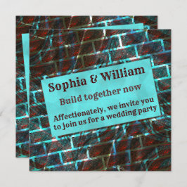 Convite Manchas azuladas vermelhas, arranhões, grelha ou e