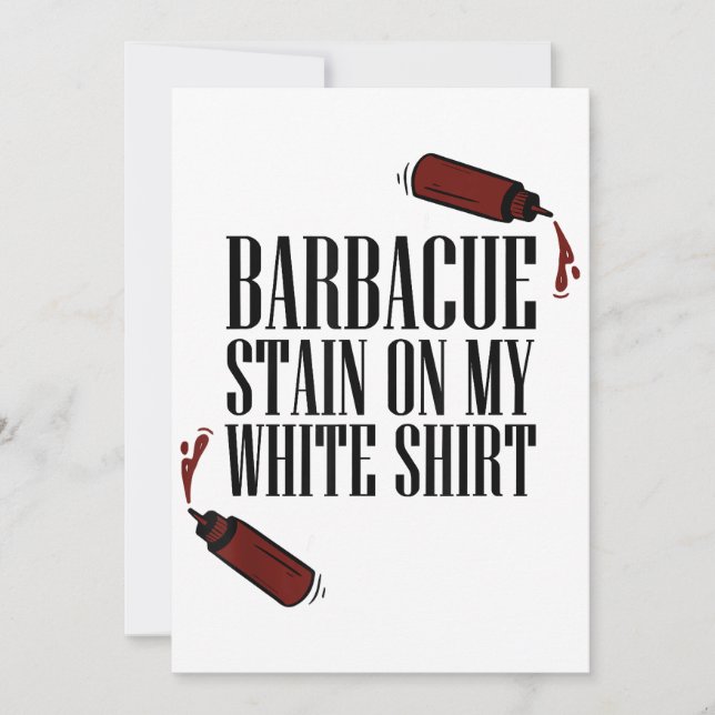 Convite Manchas de churrasco na minha camisa branca  (Frente)