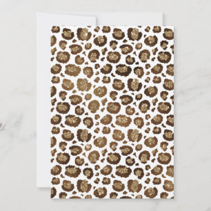 Convite Manchas de Leopardo Animais Selvagens Brilho Doura