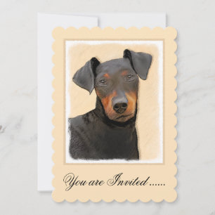 Convite Manchester Terrier Pintura Original