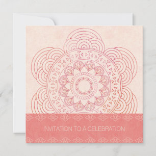 Convite Mandala Boho Chic 60º Aniversário