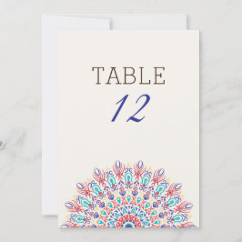 Convite Mandala de Grama Seca da Pampa Número da Mesa de C